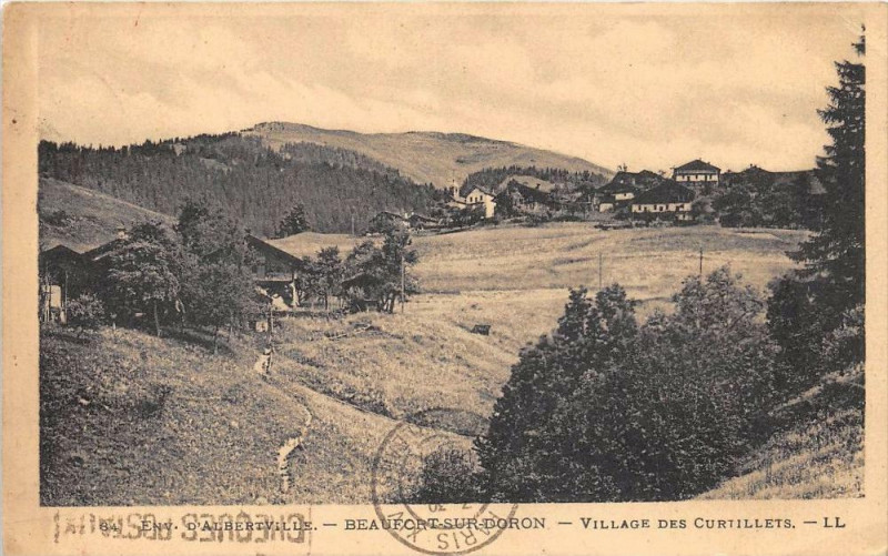 Carte postale ancienne Beaufort Sur Doron Village Des Curtillets à Beaufort