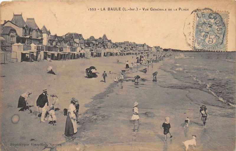 Carte postale ancienne La Baule Vue Generale De La Plage à Vue