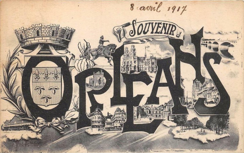 Carte postale ancienne Souvenir D'Orleans