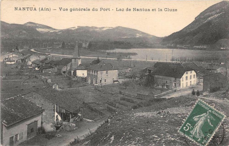 Carte postale ancienne Nantua Vue Generale Du Port Lac De Nantua à Nantua