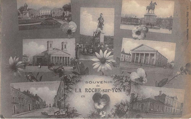 Carte postale ancienne La Roche Sur Yon Souvenir à La Roche-sur-Yon
