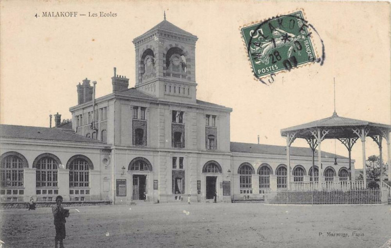 Carte postale ancienne Malakoff Les Ecoles à Malakoff