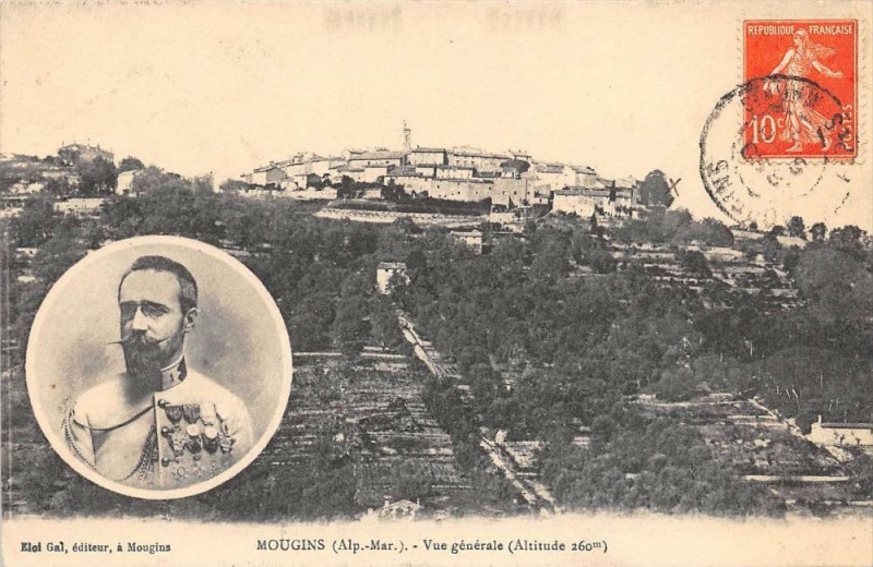 Carte postale ancienne Mougins Vue Generale à Mougins