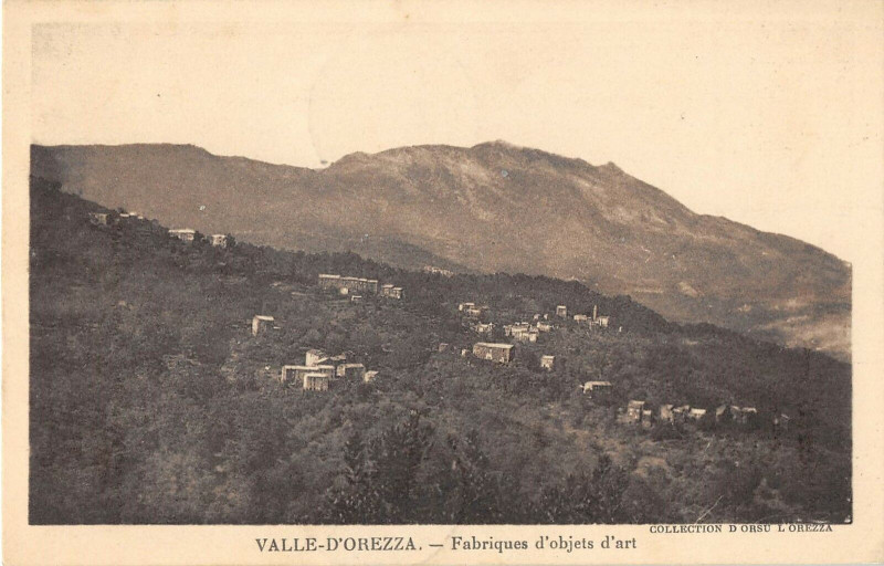 Carte postale ancienne 20 Corse Valle D'Orezza Fabriques D'Objets D'Art à Valle-d'Orezza