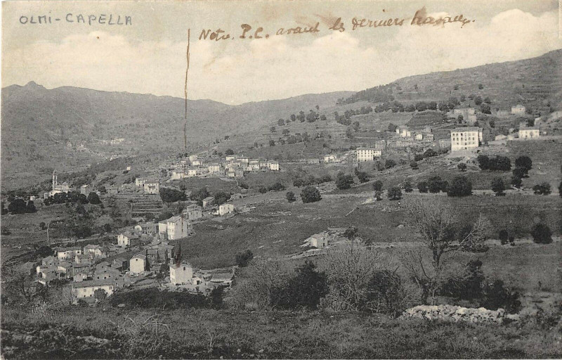 Carte postale ancienne 20 Corse Olmi Capella Vue Generale