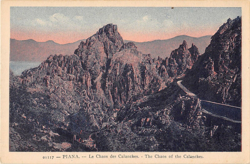 Carte postale ancienne 20 Corse Piana Le Chaos Des Calanches à Piana