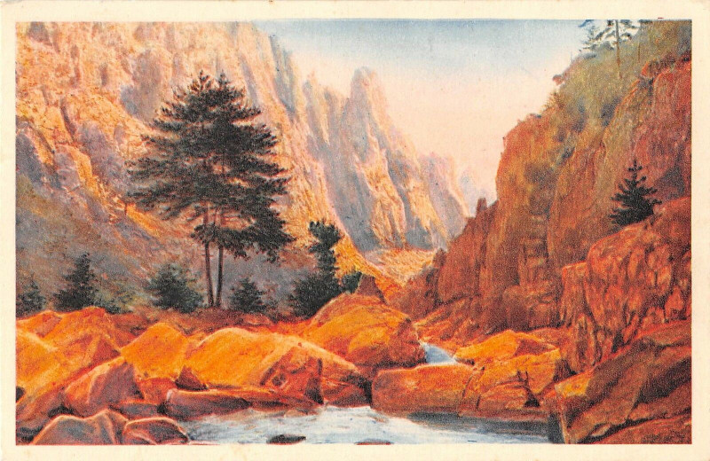 Carte postale ancienne 20 Corse Gorges Du Tavignano