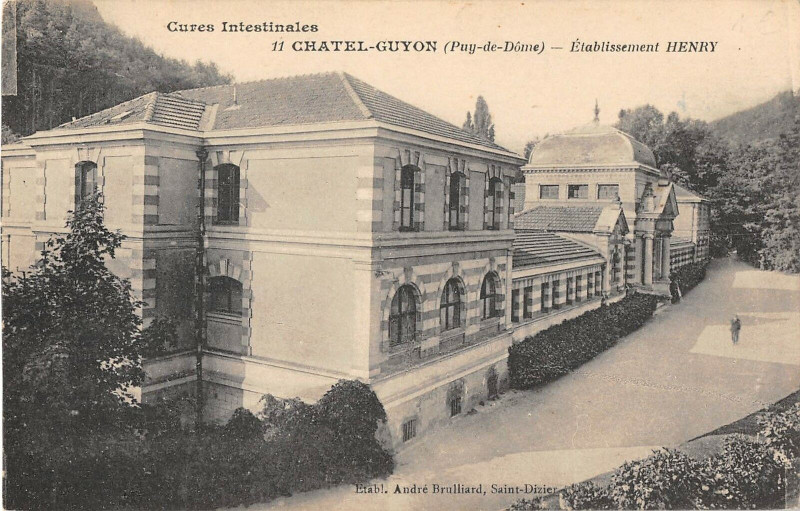Carte postale ancienne Chatel Guyon Etablissement Henry