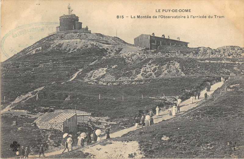 Carte postale ancienne La Montee De L'Observatoire A L'Arrivee Du Tram