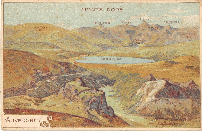 Carte postale ancienne Cpa Illustrateur Monts Dore