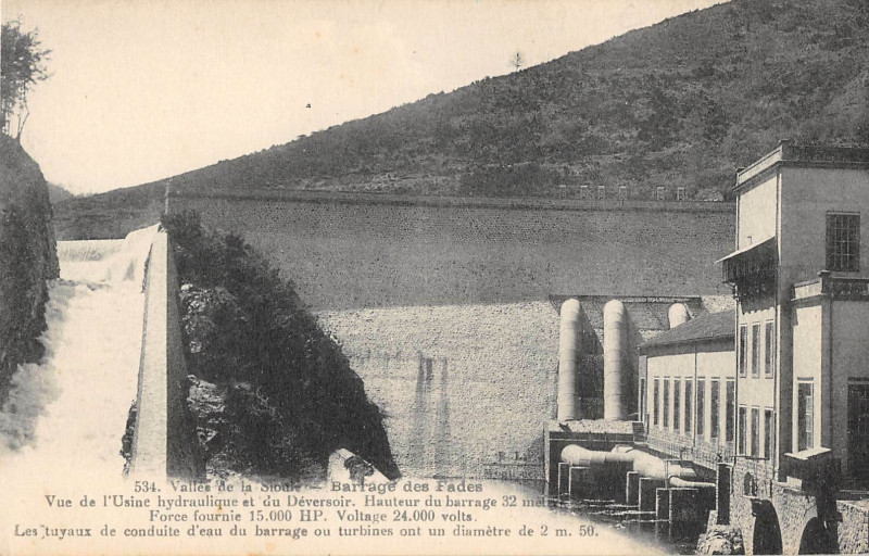 Carte postale ancienne Barrage Des Fades Vallee De La Sioule