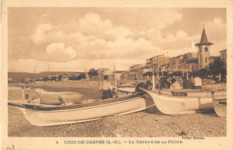 Carte postale ancienne Cros De Cagnes Le Retour De La Peche