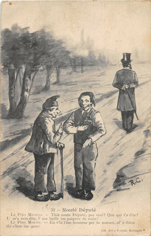 Carte postale ancienne Charente Illustrateur Noute Depute