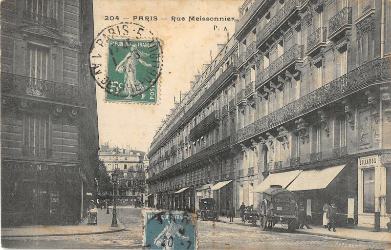 Carte postale ancienne Paris Rue Meissonnier à Paris