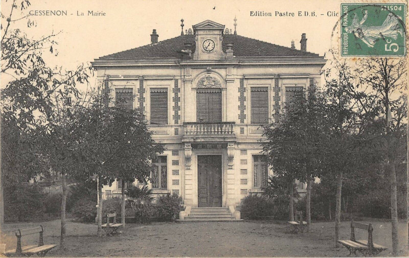 Carte postale ancienne Cessenon La Mairie