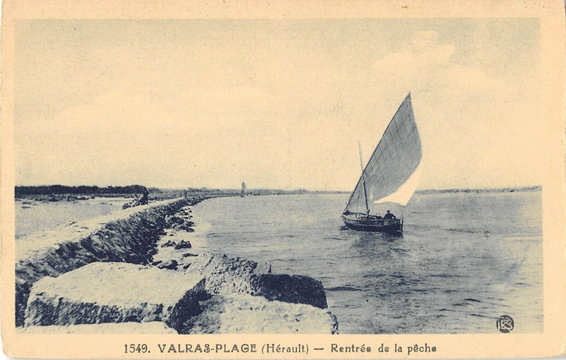 Carte postale ancienne Valras Plage Rentree De La Peche à Valras-Plage
