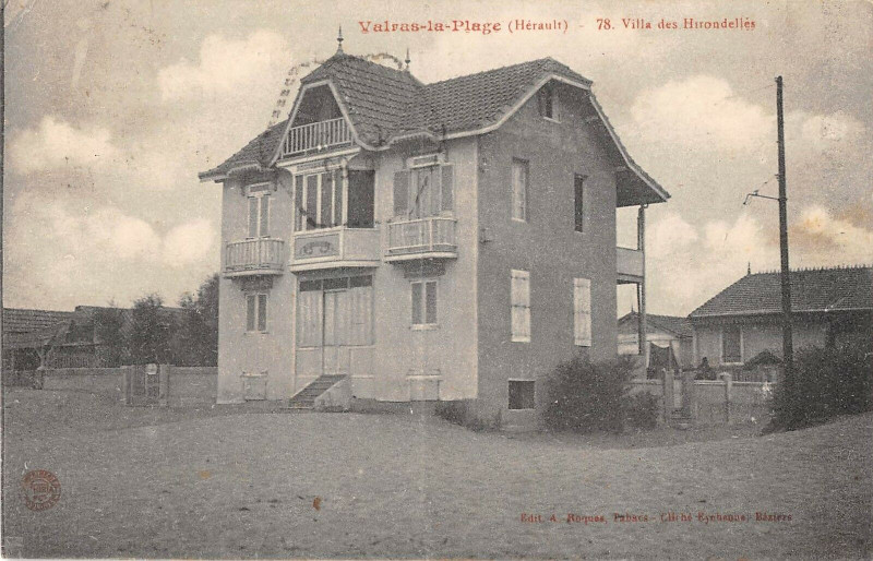 Carte postale ancienne Valras La Plage Villa Des Hirondelles