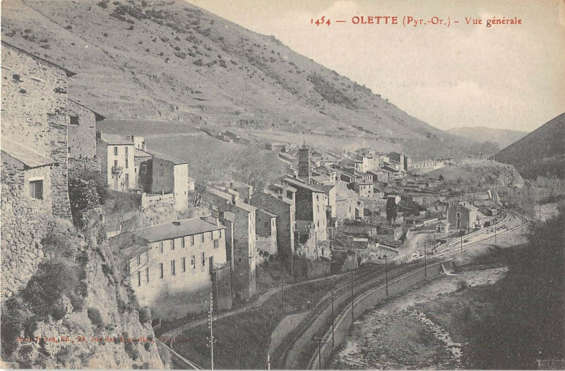Carte postale ancienne Olette Vue Generale à Olette