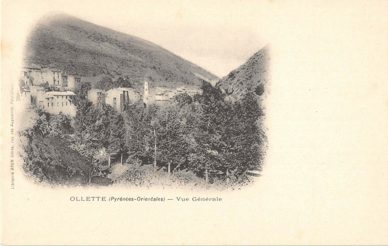 Carte postale ancienne Olette Vue Generale à Olette