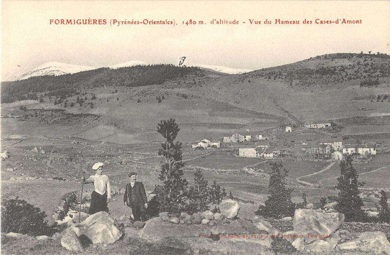 Carte postale ancienne Formigueres Vue Du Hameau Des Cases D'Amont à Formiguères