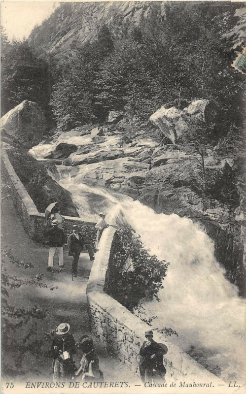 Carte postale ancienne Environs De Cauterets Cascade De Mauhourat à Cauterets
