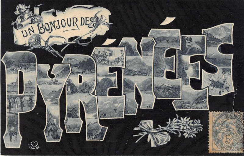 Carte postale ancienne Un Bonjour Des Pyrenees