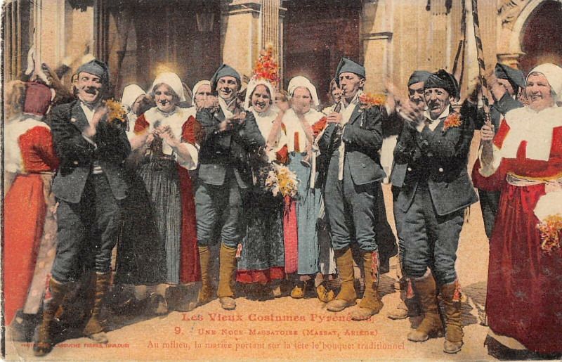 Carte postale ancienne Une Noce Massatoise à Massat