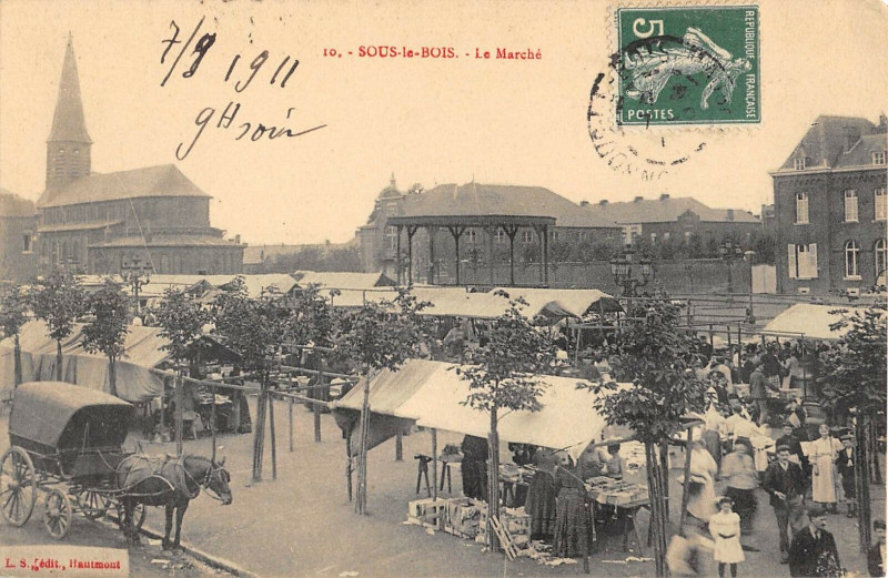 Carte postale ancienne Sous Le Bois Le Marche