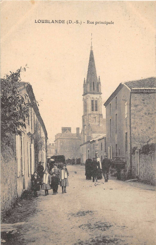 Carte postale ancienne Loublande Rue Principale