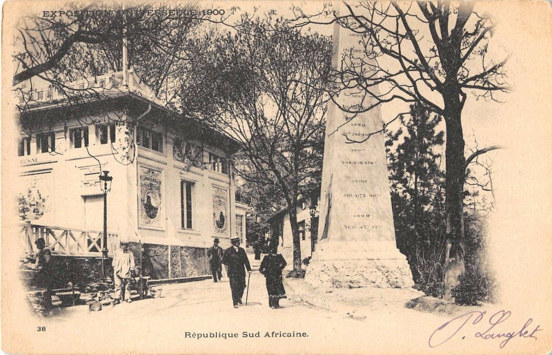 Carte postale ancienne Paris Republique Sud Africaine Afrique Du Sud Exposition Universelle à Paris