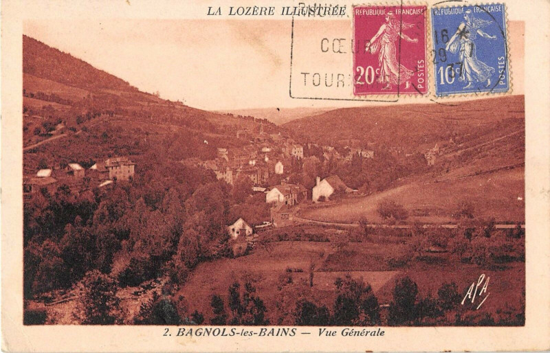 Carte postale ancienne Bagnols Les Bains Vue Generale