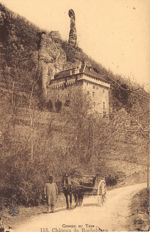 Carte postale ancienne Lozere Gorges Du Tarn Chateau De Rocheblave