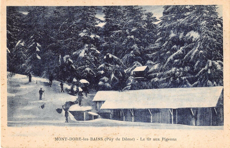 Carte postale ancienne Mont Dore Le Tir Aux Pigeons à Mont-Dore
