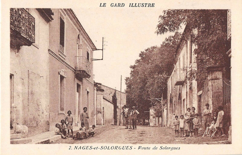Carte postale ancienne Nages En Solorgues Route De Solorgues