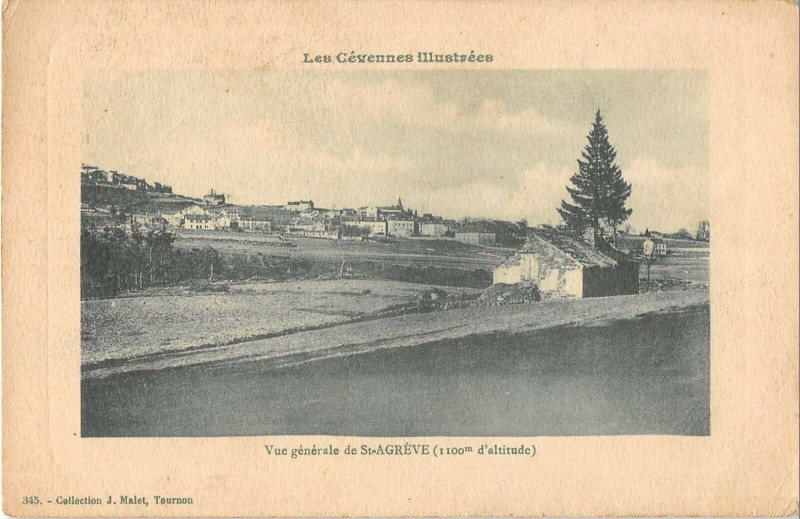 Carte postale ancienne Vue Generale De Saint Agreve