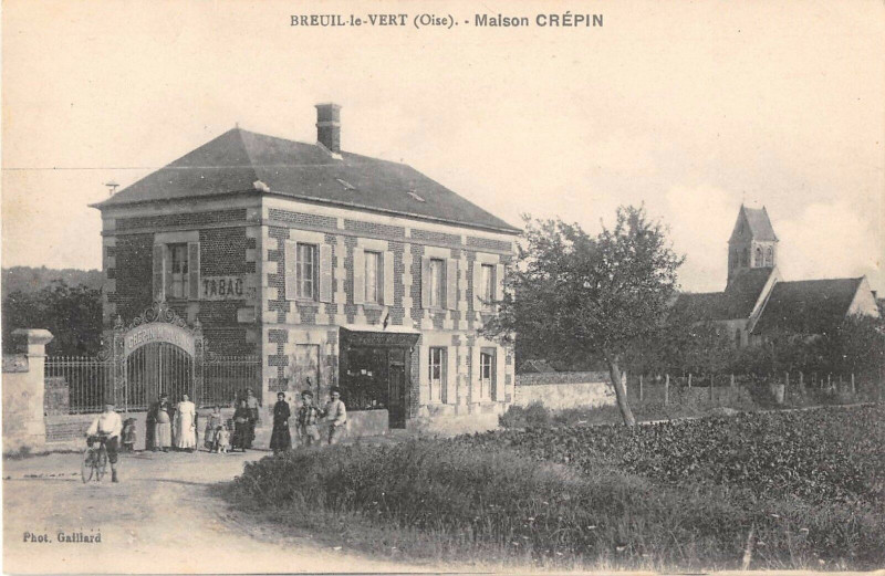 Carte postale ancienne Breuil Le Vert Maison Crepin à Breuil-le-Vert