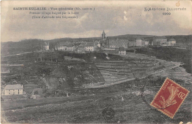 Carte postale ancienne Sainte Eulalie Vue Generale à Sainte-Eulalie