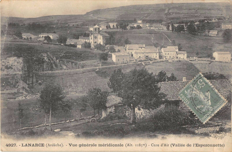 Carte postale ancienne Lanarce Vue Generale Meridionale Espezonnette à Lanarce