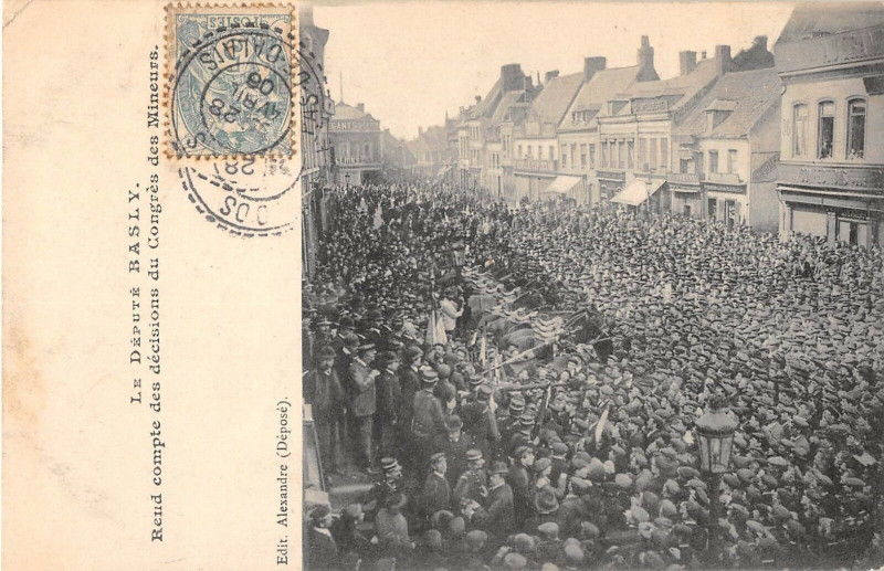 Carte postale ancienne Le Depute Basly Rend Compte Des Decisions Du Congres Des Mineurs