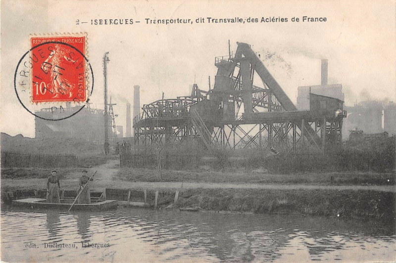 Carte postale ancienne Isbergues Transporteur Dit Transvalle Des Acieries De France à Isbergues