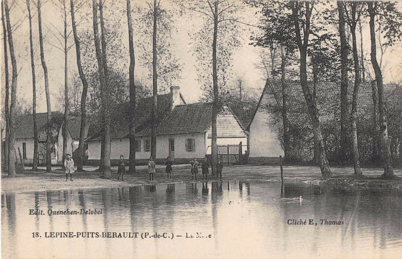 Carte postale ancienne Lepine Puits Berault La Mare à Lépine