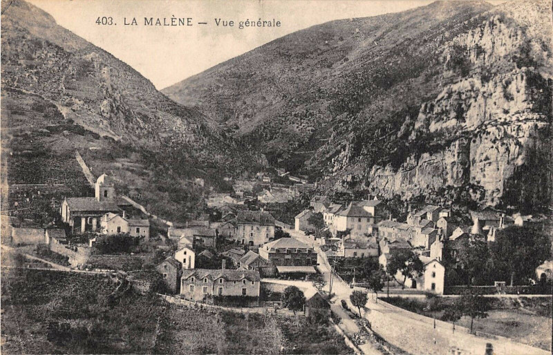 Carte postale ancienne La Malene Vue Generale