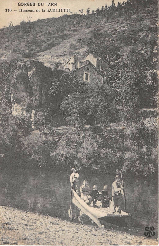 Carte postale ancienne Gorges Du Tarn Hameau De La Sabliere