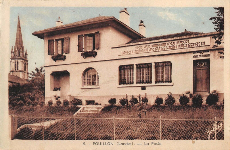 Carte postale ancienne Pouillon La Poste à Pouillon