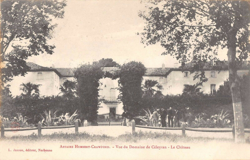 Carte postale ancienne Affaire Humbert Crawford Vue Du Domaine De Celeyran Le Chateau