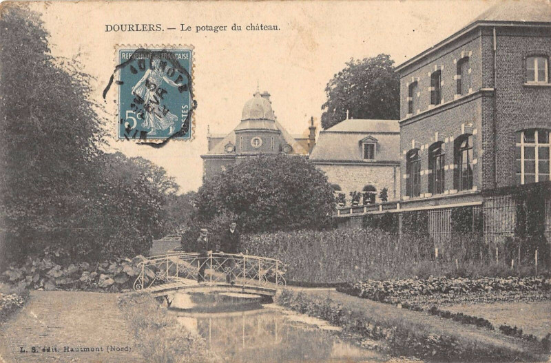 Carte postale ancienne Dourlers Le Potager Du Chateau à Dourlers