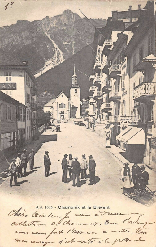 Carte postale ancienne Chamonix Et Le Brevent (dos non divisé)