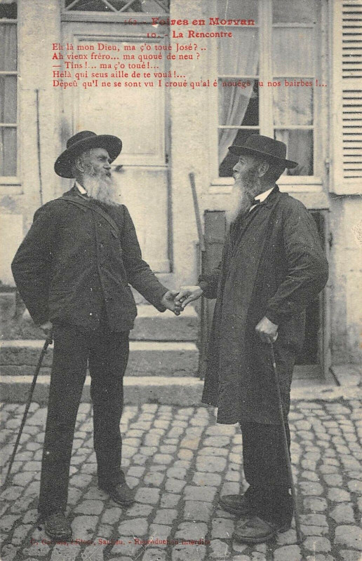 Carte postale ancienne Foires En Morvan La Rencontre
