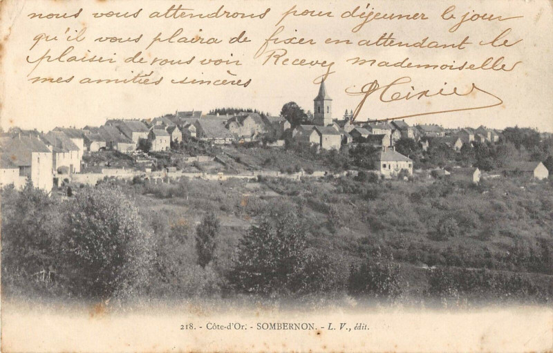 Carte postale ancienne Cote D'Or Sombernon à Sombernon