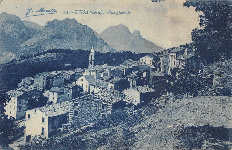 Carte postale ancienne 20 Evisa Vue Generale à Évisa